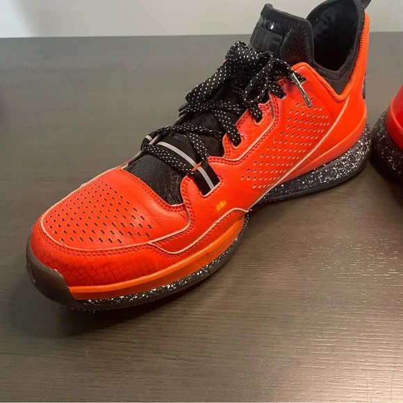 Adidas Damian Lillard Custom Orange Black Men's Basketball Shoe Size 12 - Picture 5 of 14